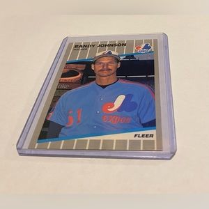 Randy Johnson Rookie 1989 Fleer Baseball Card Vintage Collectible